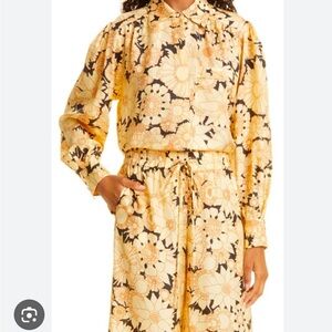 SET!! 2 piece Rebecca Taylor 100% silk blouse and pant matching set